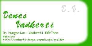 denes vadkerti business card